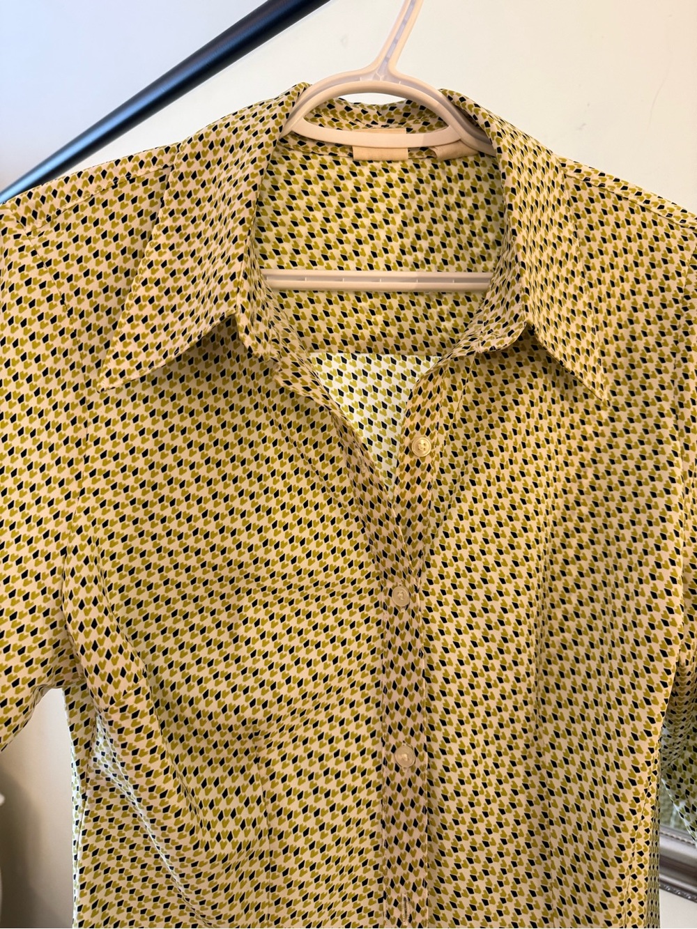 Levi’s button up shirt dress Yellow Patterned retro print